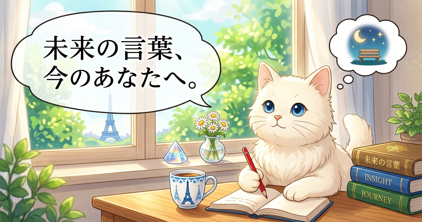 未来の言葉のキャラクター猫